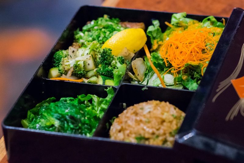 Volcano Grille offers vegan options on their fast casual teppanyaki menu. For more vegan dining in Las Vegas, visit www.vegansbaby.com/vegansbaby2018