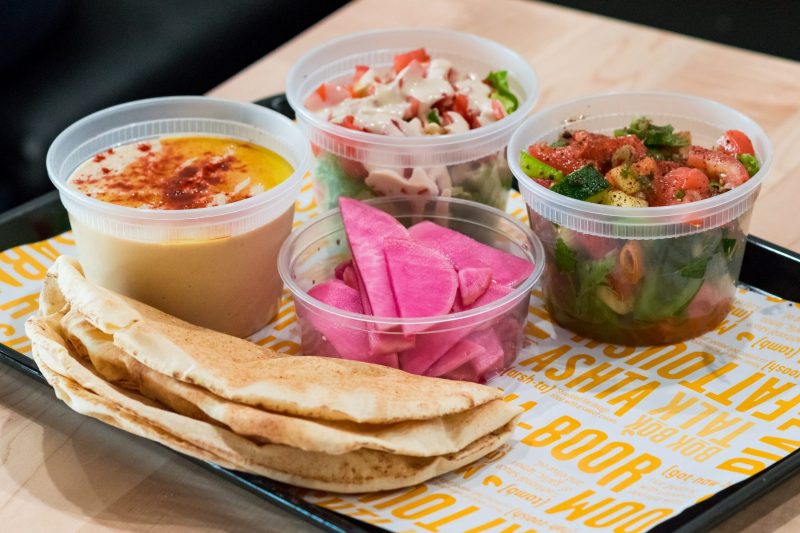 Bok Bok Chicken offers vegan friendly dishes on it's Mediterranean menu. For more vegan dining in Las Vegas, visit www.vegansbaby.com/vegansbaby2018