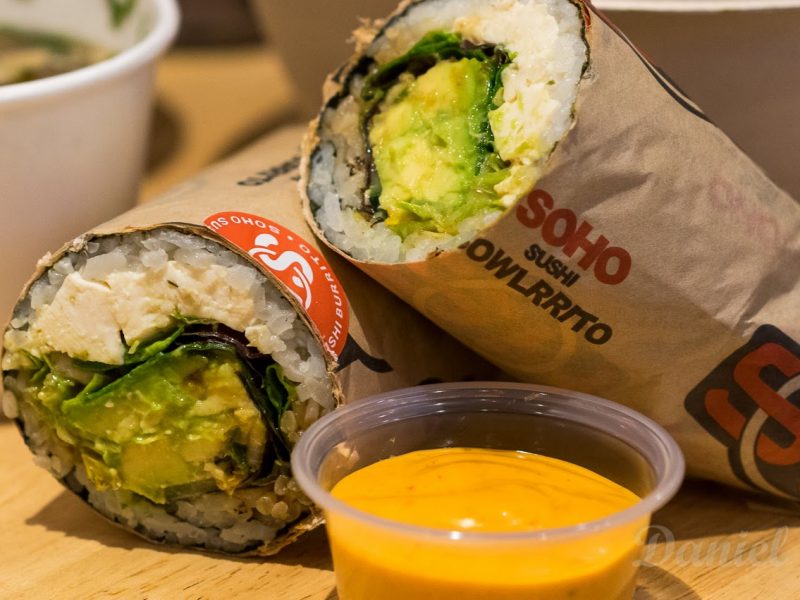 SOHO Burrito has vegan sushi bowls & burritos. For more vegan dining in Las Vegas visit www.vegansbaby.com