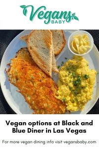 Black and Blue Diner is a vegan-friendly restaurant in Las Vegas. It is by Food Network star Chef Vic Moea. For more vegan dining in Las Vegas, visit www.vegansbaby.com