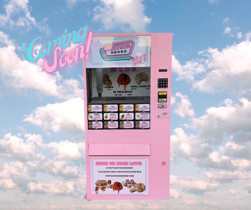 Vintage Vegan Diner Vending Machine is first vegan vending machine in Las Vegas. For more vegan dining news visit www.vegansbaby.com