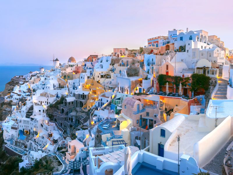 Santorini, greece vegan food tour