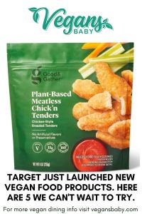 Target's Good and Gather line added vegan options. Here are five products we can't wait to try. For more vegan food visit www.vegansbaby.com
