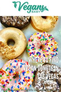 Celebrate National Donut Day with vegan donuts in Las Vegas. For more vegan food in Las Vegas visit www.vegansbaby.com