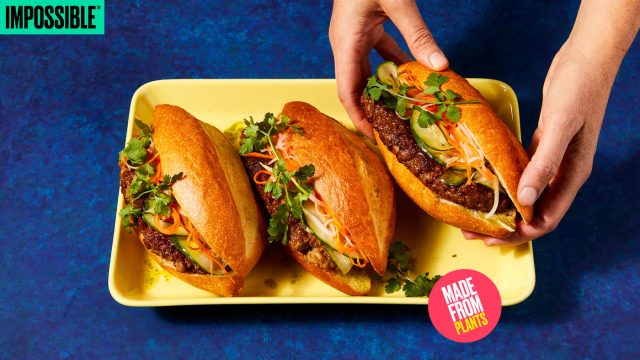 Impossible Foods debuts Impossible Pork Made From Plants in Las Vegas at CES. For more vegan dining news, visit www.vegansbaby.com