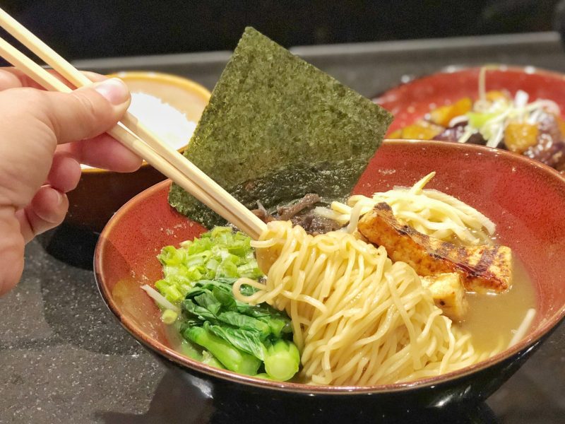 A look at the vegan options at Send Noodles inside The Palms Resort. For more vegan dining options in Las Vegas, visit www.vegansbaby.com/vegansbaby2018