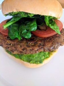 Ruse's Rosemary Sausage and Pesto Bagel Sandwich is available at Boca Park's Sambalatte for a limited time. For more on vegan restaurants in Las Vegas, visit www.vegansbaby.com