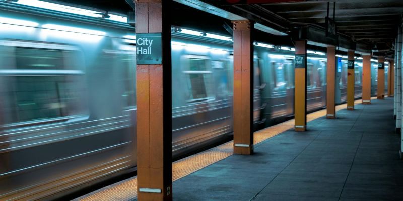 New York City subway platform showing how to get around NYC as a vegan traveler