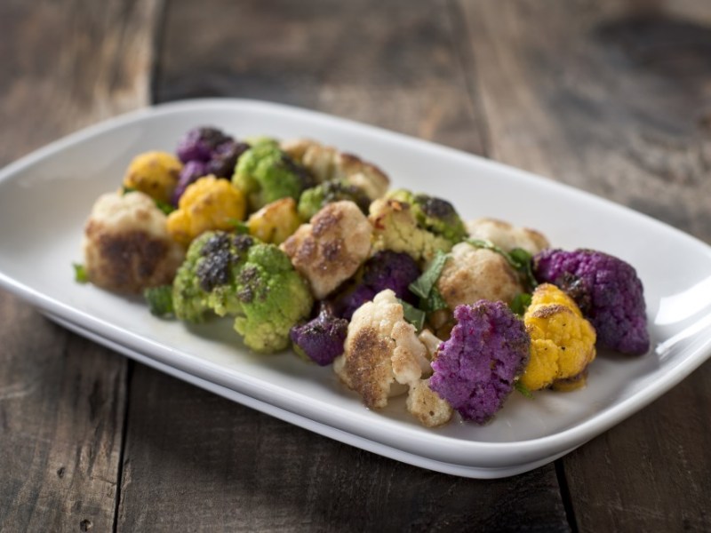 Communal dining at Crush includes vegan, vegetarian and gluten-free menu options. For more Las Vegas vegan dining, visit www.vegansbaby.com/vegansbaby2018