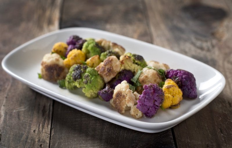 Communal dining at Crush includes vegan, vegetarian and gluten-free menu options. For more Las Vegas vegan dining, visit www.vegansbaby.com/vegansbaby2018