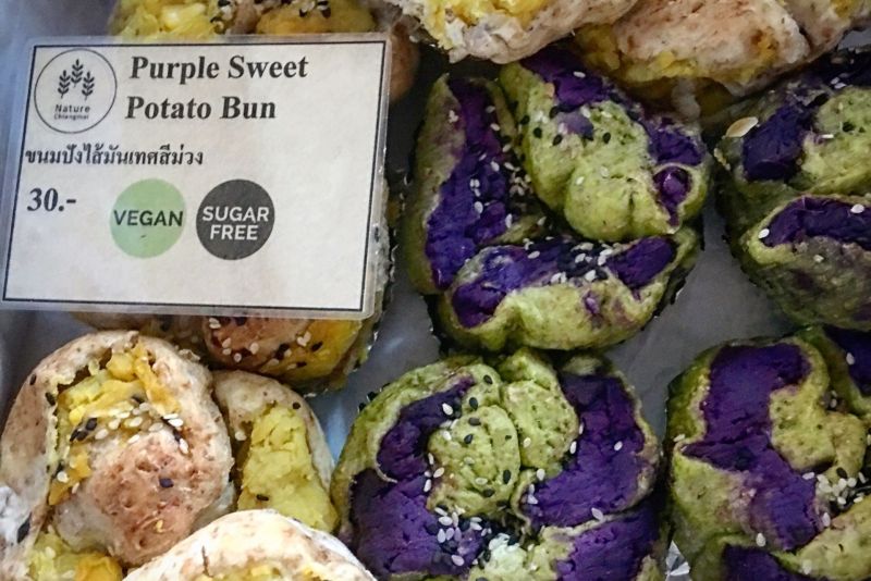 Example of example of clear vegan-friendly labeling at a hotel
